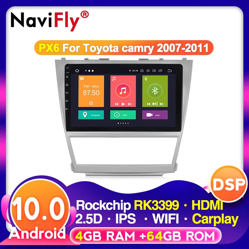 10 1 дюймовый полный сенсорный экран Android для Toyota Camry 2007 ~ 2011 автомобильное радио wifi