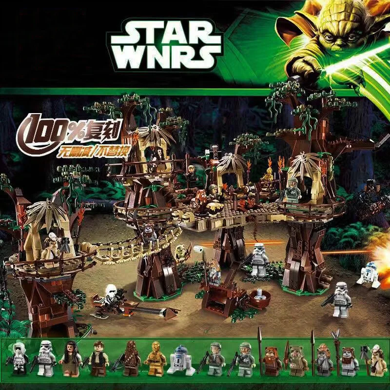 Конструктор Звездные войны совместимый с lepinblock деревня эвоков Wars | Игрушки и