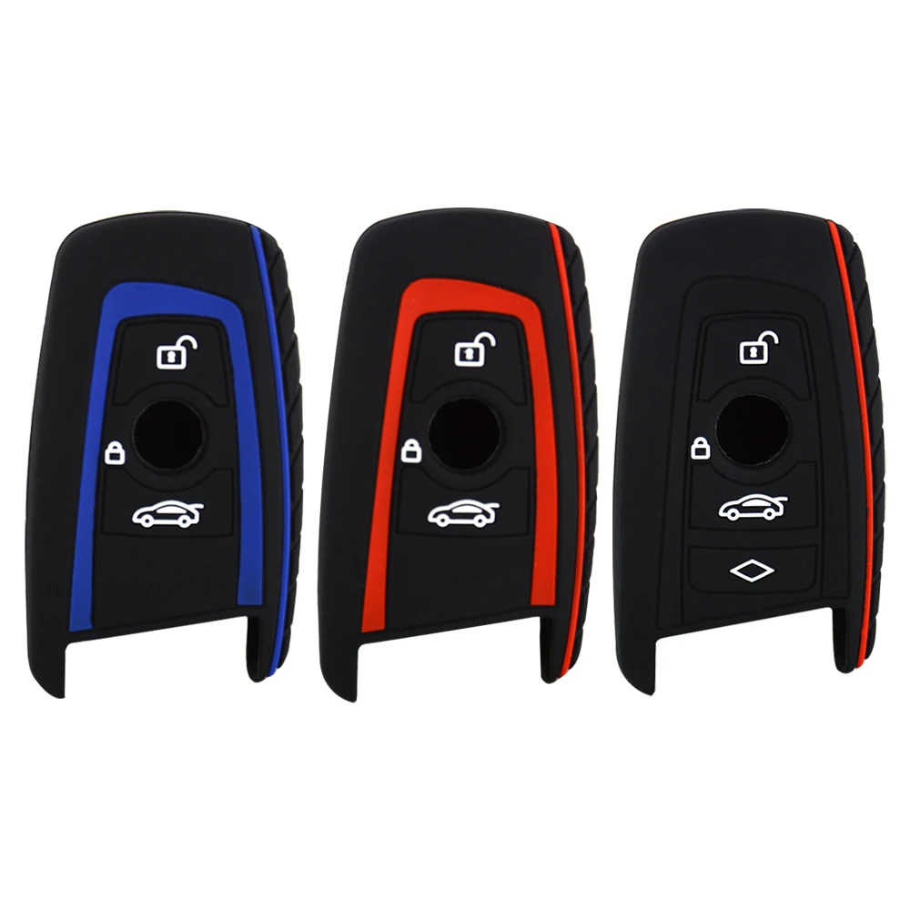 OkeyTech 3/4 кнопочный силиконовый чехол для ключа BMW 1 2 3 5 7 серии F10 F20 F30 335 328 535 650