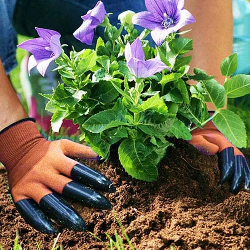 

Garden Gloves Waterproof Genie Gloves with Finger Claws Heavy Duty Seeding Tool for Digging Planting B1