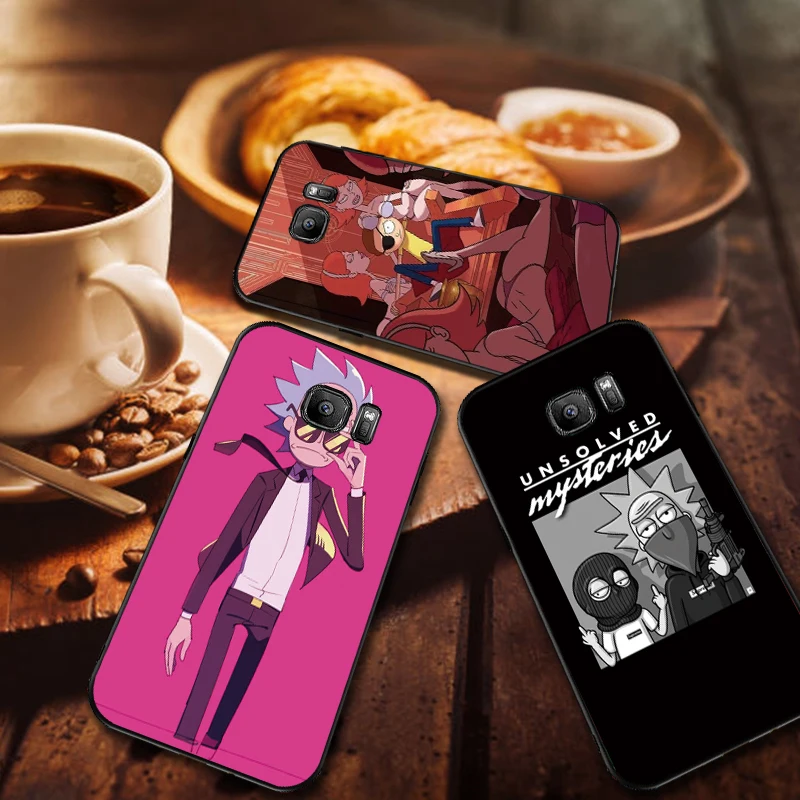 Рик Мягкий силиконовый чехол для телефона samsung A3 4 5 6 Plus 7 8 910 20 30 40 50 60 70 2018 M40 J6 Coque |