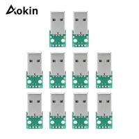 10pcs type a female usb to dip 2 54mm pcb board adapter converter for arduino connector for diy usb power supply breadboard
