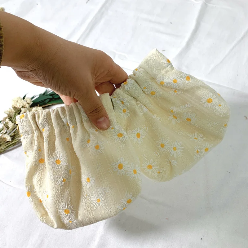 

Korea Daisy Print Shrapnel Purse Floral Key Case Coin Kid Women Bag Card Package Fashion Wallet Storage Bag Small Mini Purse