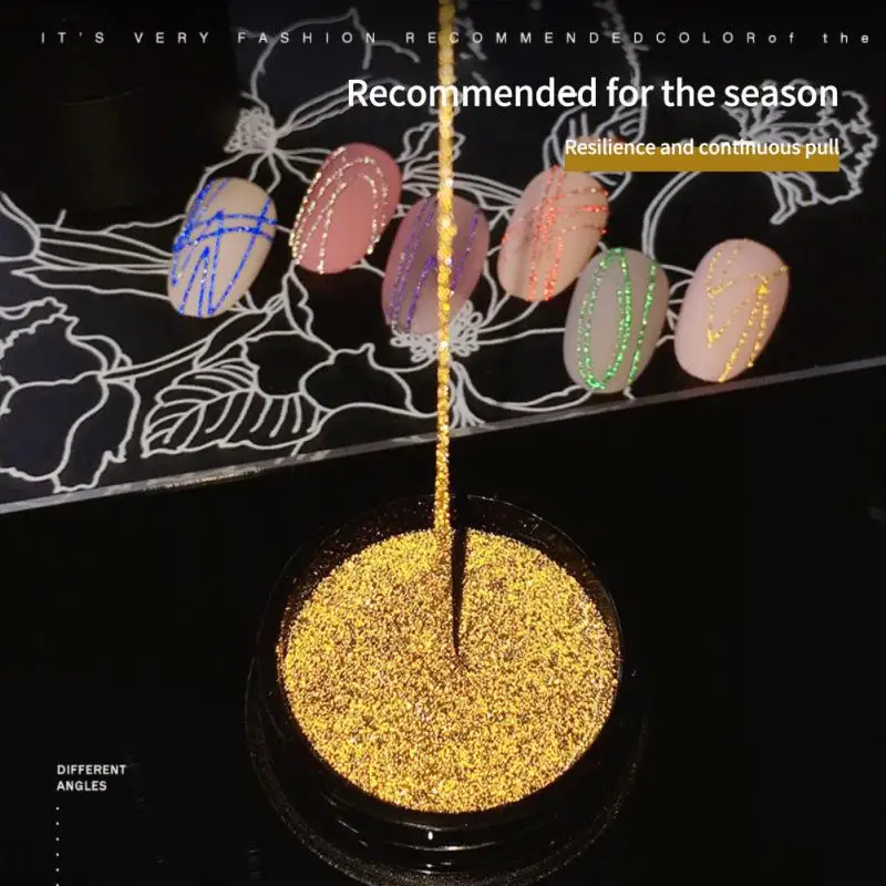 

Glitter Wire Drawing Gel Nails Polish Spider Web Varnish Painting Liner DIY Design Black White Lacquer Silk UV Glue Manicure