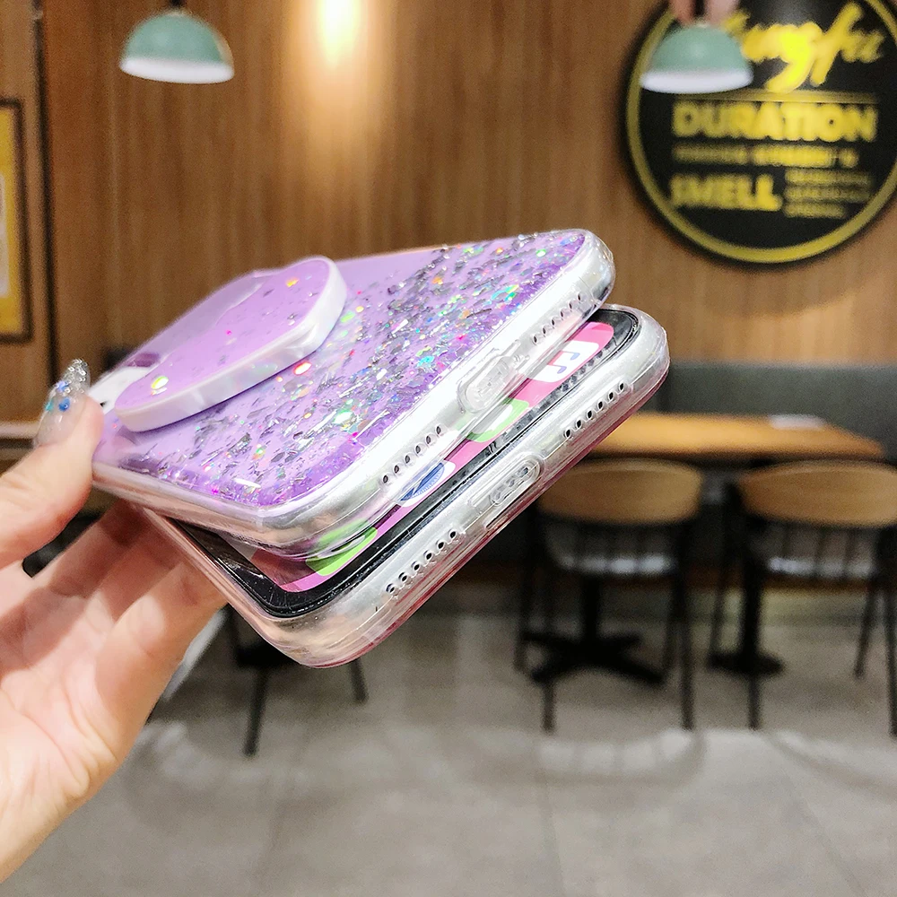 Чехол для iPhone 13 12 11 Pro Max XR X XS 7 8 Plus с блестками | Мобильные телефоны и аксессуары