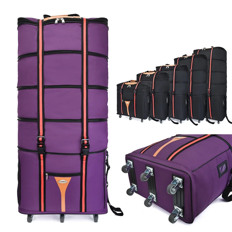 Багажная сумка на колесиках большой емкости Складная Водонепроницаемая из ткани