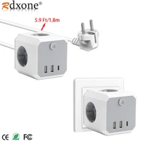 eu plug outlet power strip 4ac socket 2usb type c charging ports onoff swtich wall socket desktop extension outlets
