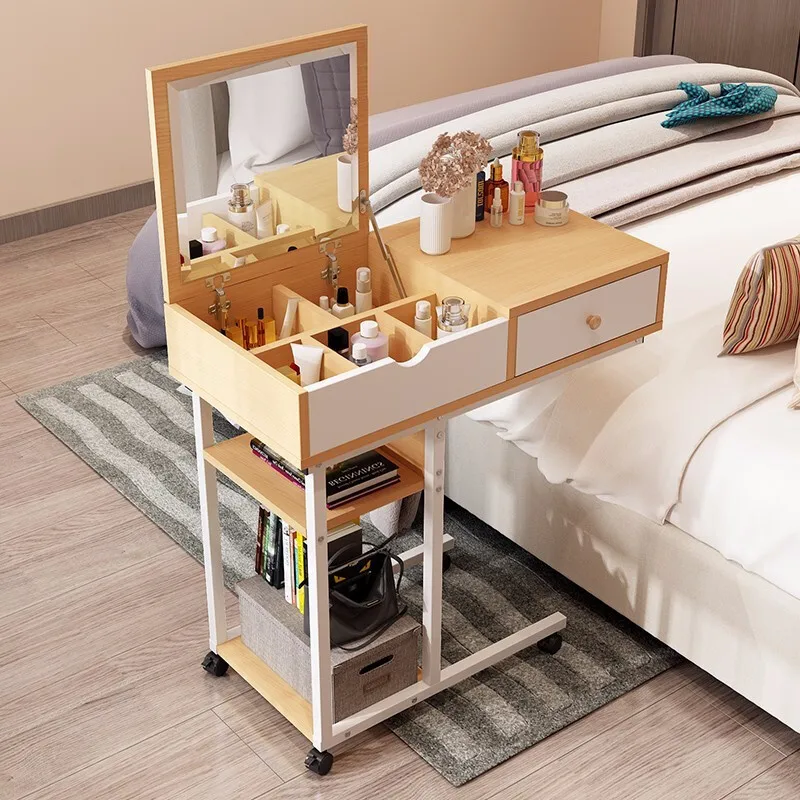 Многофункциональный подвижный прикроватный роликовый столик маленький офисный