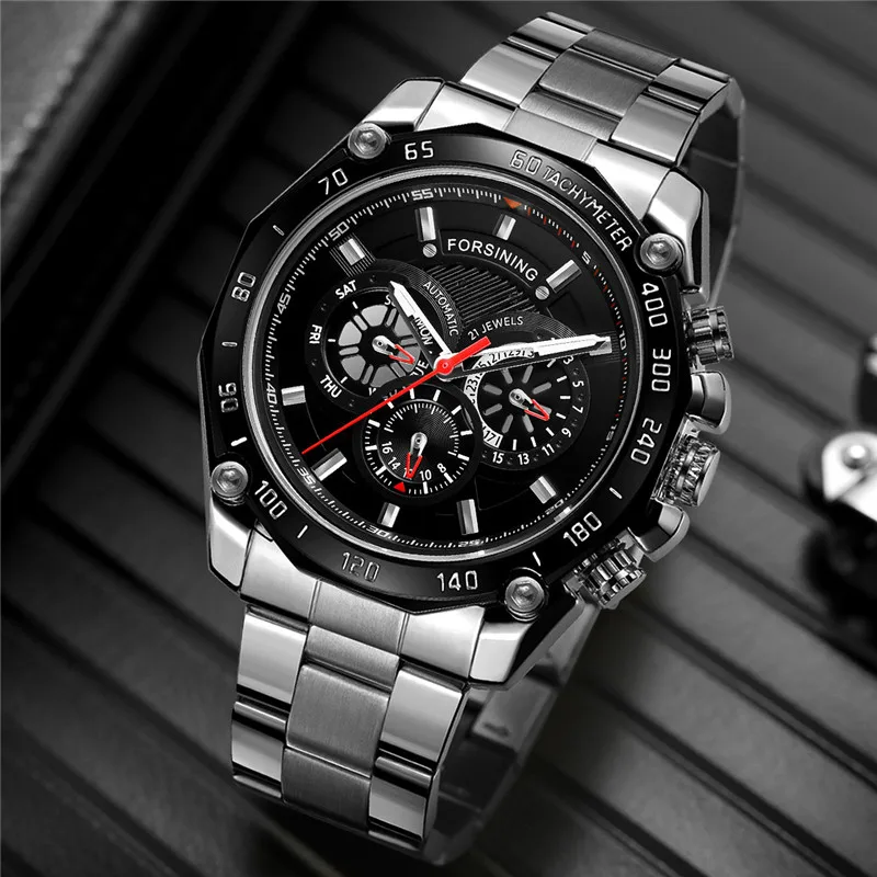 Часы наручные FORSINING Мужские механические автоматические спортивные брендовые