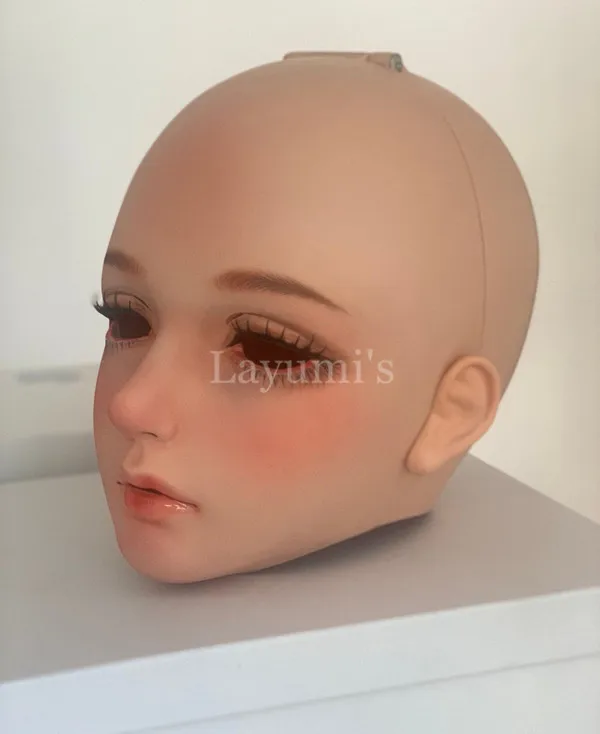 

(Kingmask 09) Silicone Mask Full Head Lolita Doll Mask Cross Dresser Transgender Kigurumi Cosplay Mask with Back Shell