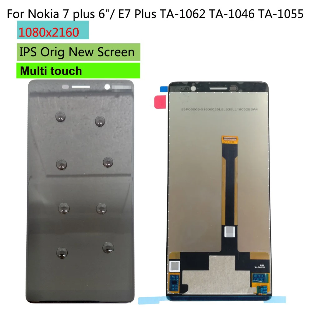 

Shyueda Orig New 6.0" LCD For Nokia 7 plus / E7 Plus TA-1062 TA-1046 TA-1055 LCD Display Touch Screen Digitizer + glass film