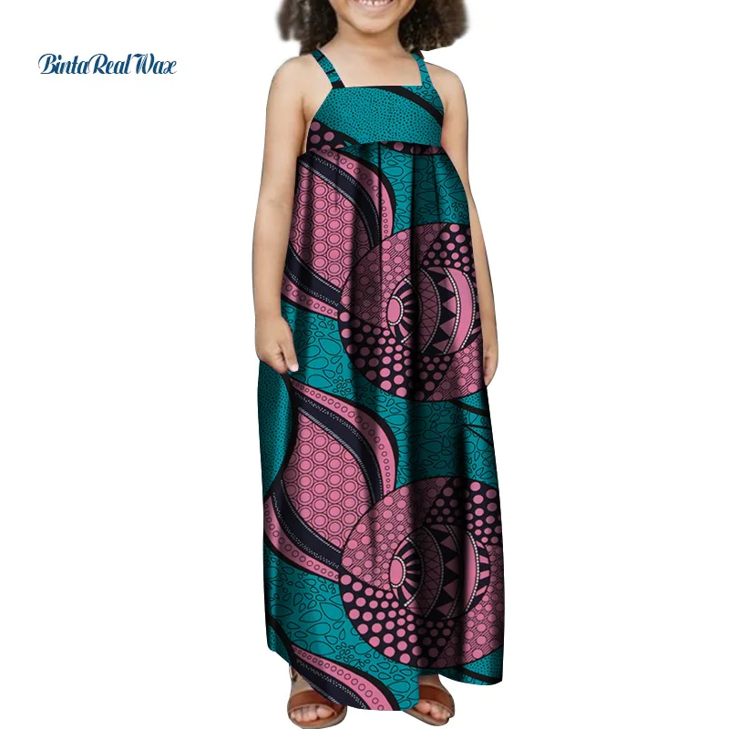 

Summer Children Clothing African Print Lace Dress for Kids Girls Baby Children Bazin Riche Traditional African Clothing WYT324