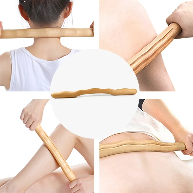 Натуральный деревянный IASTM Gua Sha палочка эффективная здоровая GuaSha Роба для спины шеи плеча живота массаж ног все в одном инструменте