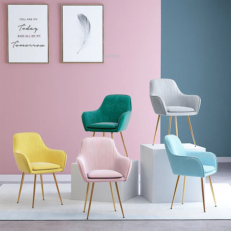 Nordic Dining Chair Net Red Chair Makeup Chair Manicure Chair Dining Chair Lazy Leisure Chair Dressing Table Armchair nordic dining chair net red chair makeup chair manicure chair dining chair lazy leisure chair dressing table armchair