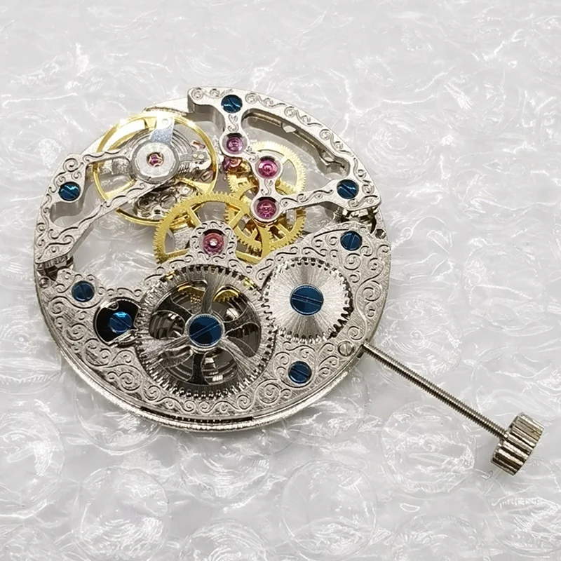Запасной Серебряный механизм с ручным заводом 17 камней прочный для механизма