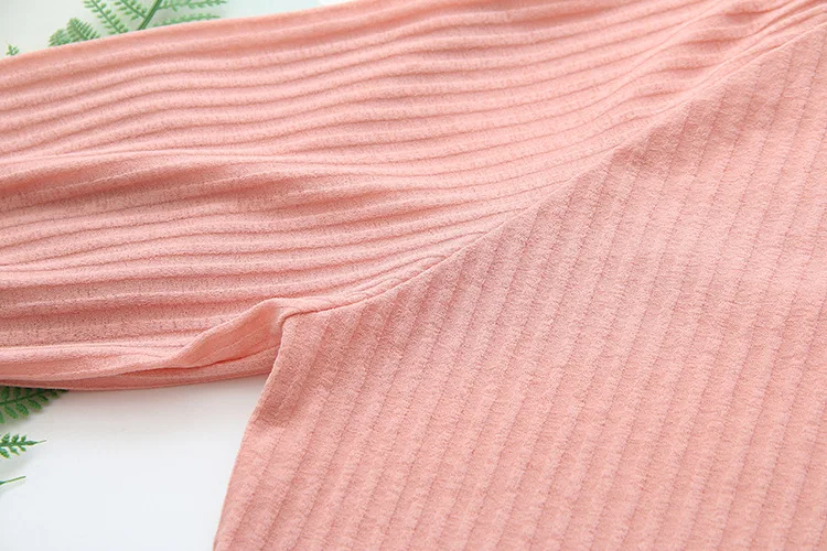 Повседневные трикотажные футболки для женщин 2020 Весна длинный рукав сплошной