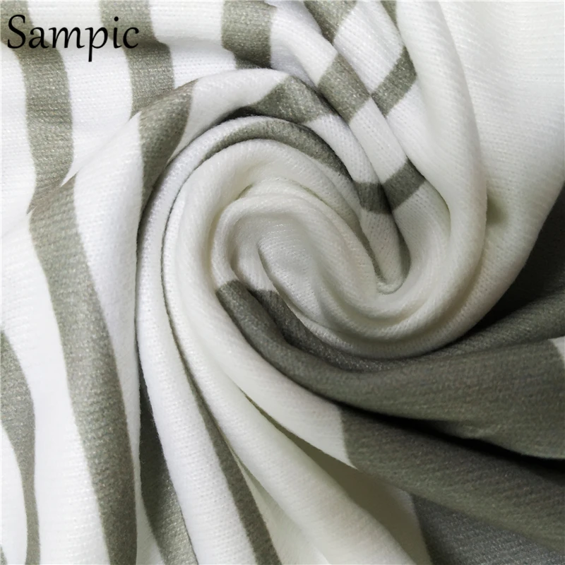 

Sampic Summer Striped Sashes Spaghetti Strap Beach Dress Women Casual Sleeveless Mini Deep V Neck Slip Sundress Backless Dress