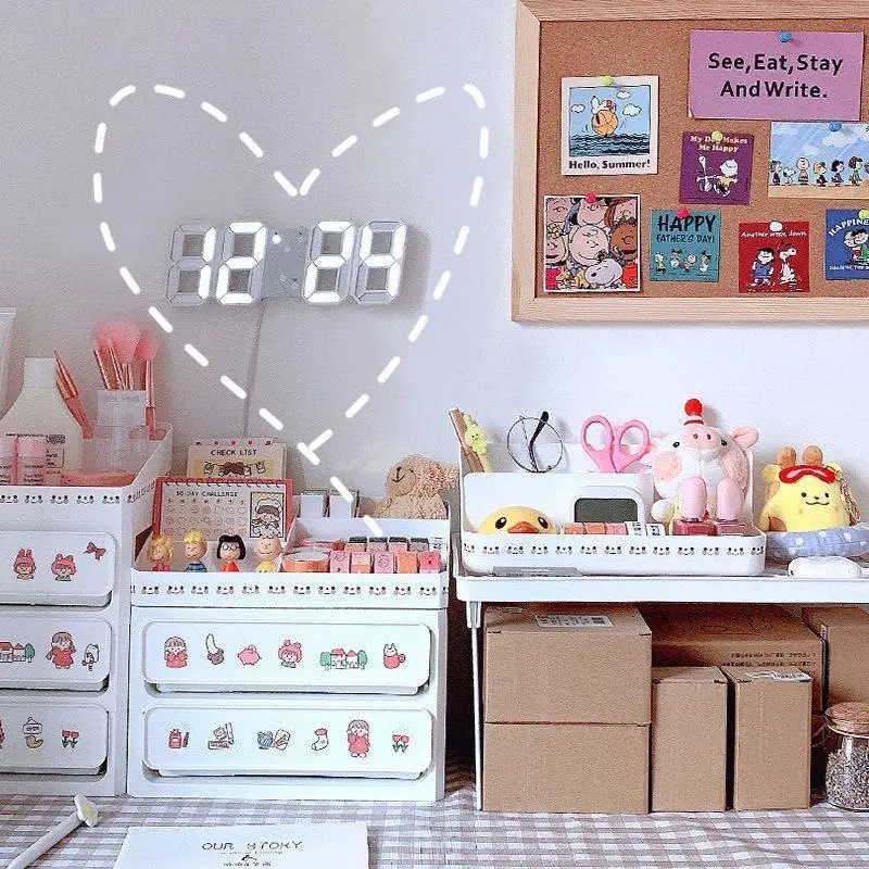 Настенный будильник цифровые часы электронные функциональные настольные