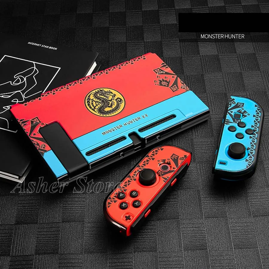 3 Nintendo switch шаблон Защитный чехол красочный жесткий корпус+ 4 Аналоговые крышки для nintendo Switch консоли Joy-con аксессуары - Цвет: 3