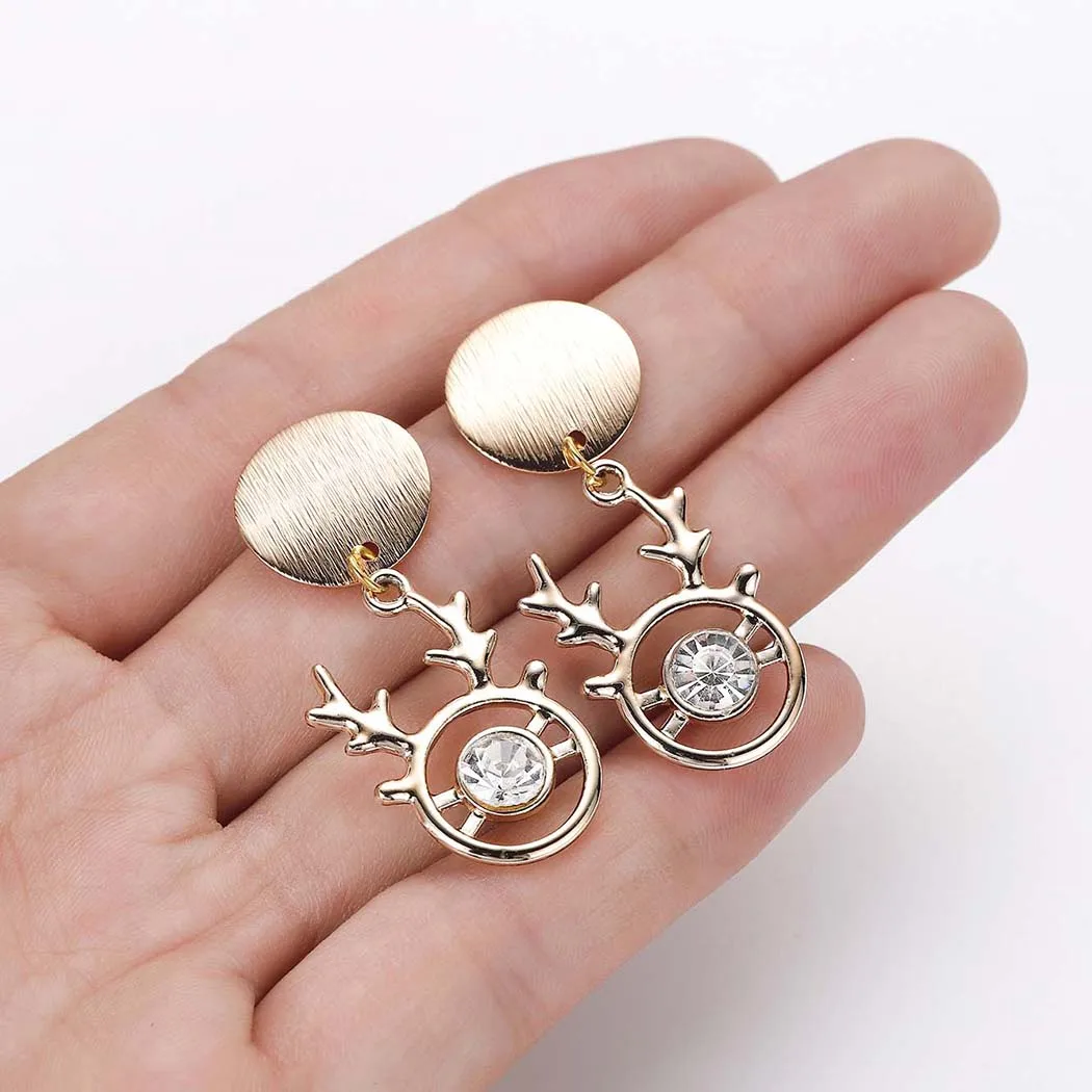 Kinitial Модные Винтажные золотые серьги-капли в виде рога животных для женщин и