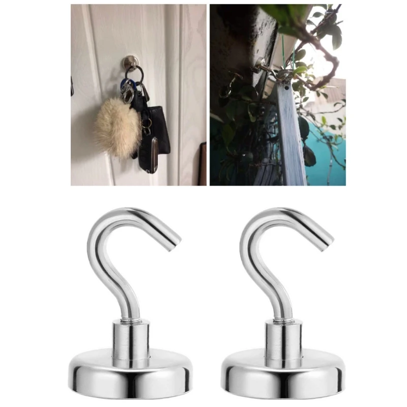 

Multi Purpose Strong Magnetic Hooks Heavy Duty Wall Hooks Hanger Key Coat Cup E7CB