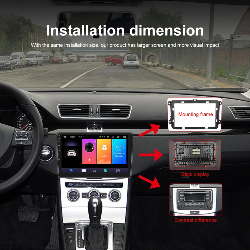 Мультимедийный плеер AMPrime стерео магнитола на Android с GPS Wi Fi Bluetooth для