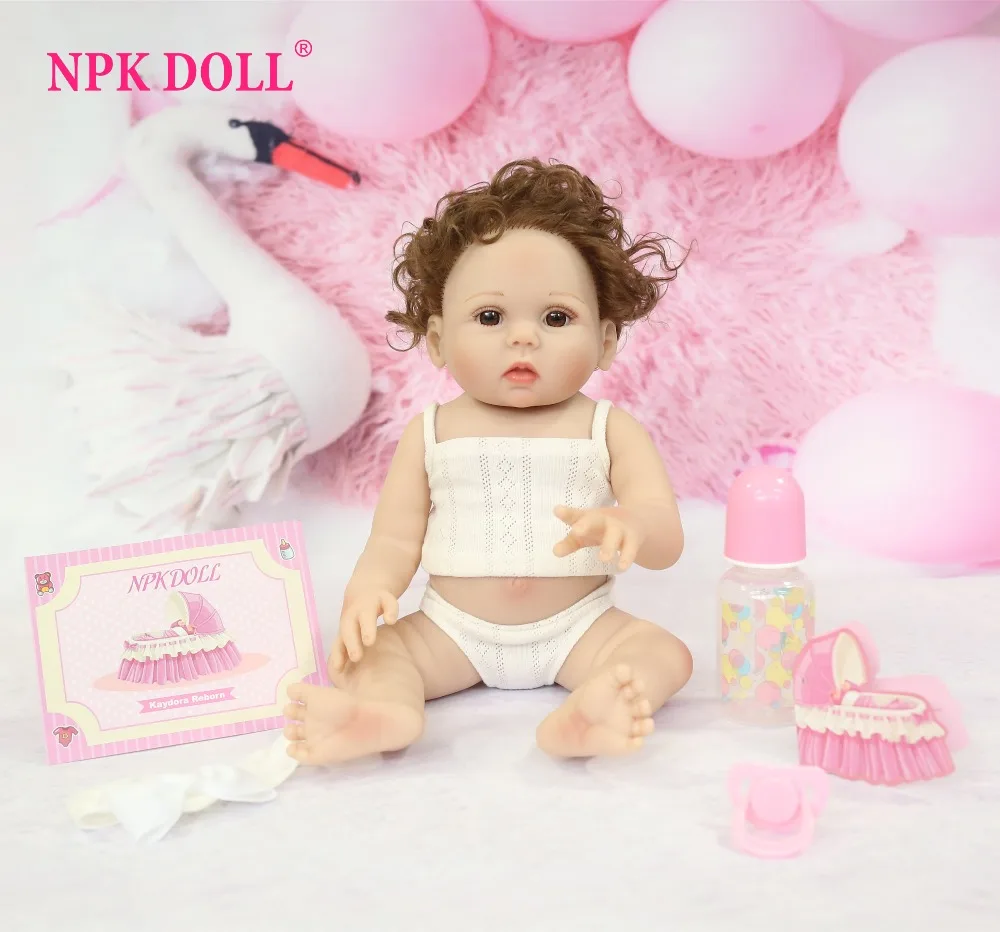 NPKDOLL Куклы реборн игрушки 18 дюймов полный реалистичный винил игрушки для детей поддельные детские развивающие банный детский приятель малыш Boneca