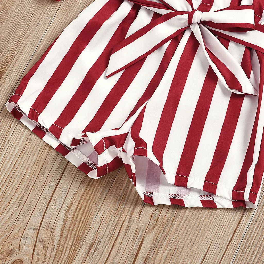 Комплекты одежды для малышей Летняя одежда девочек Футболка с оборками и