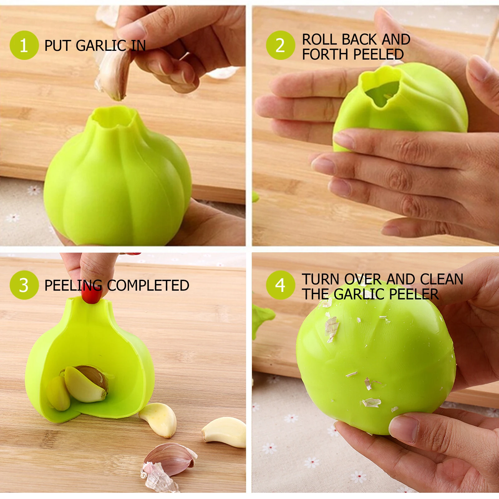 

Silicone Garlic Peeler Garlic Skin Remover Manual Peeling Tool Kitchen Cooking Useful Gadget