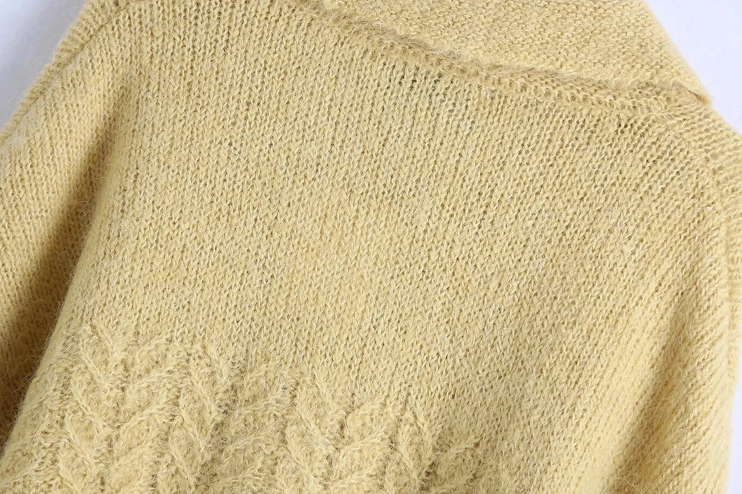 

2020 New Fashion Slim Lapel Knitted Sweater Casual Loose Khaki Long Sleeve Elegan Pullover Sweater Vintage Warm Chic Top Winter
