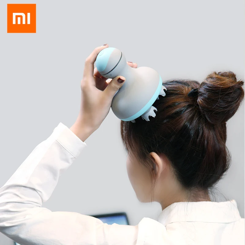 Xiaomi Mijia мини массажер для головы 3D стерео массаж влажный и сухой 6 видов ручной
