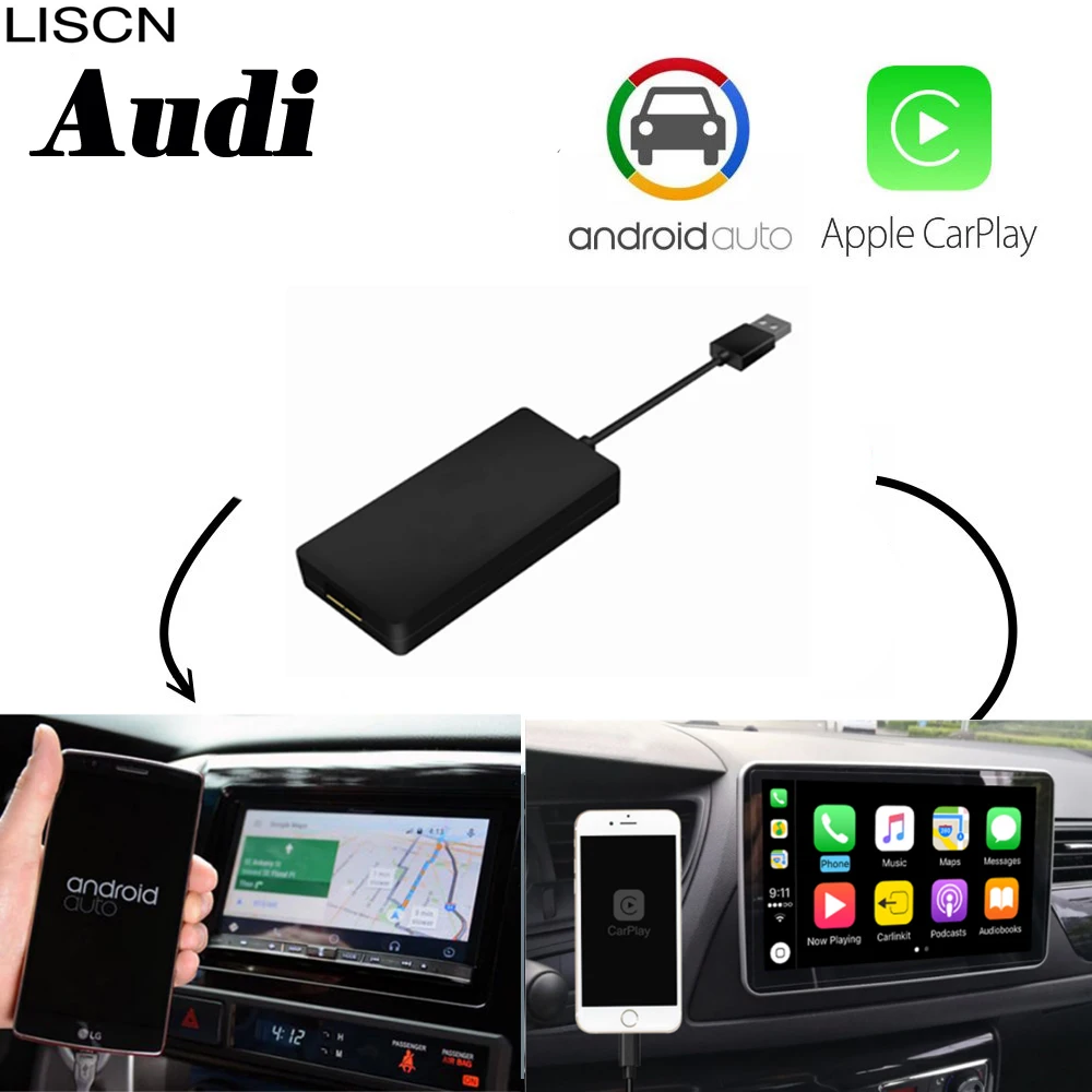 Для Audi беспроводной Carplay интерфейсный экран Android carlife Improve A3 A4 A5 S5 A6 A7 A8 Q3 Q5