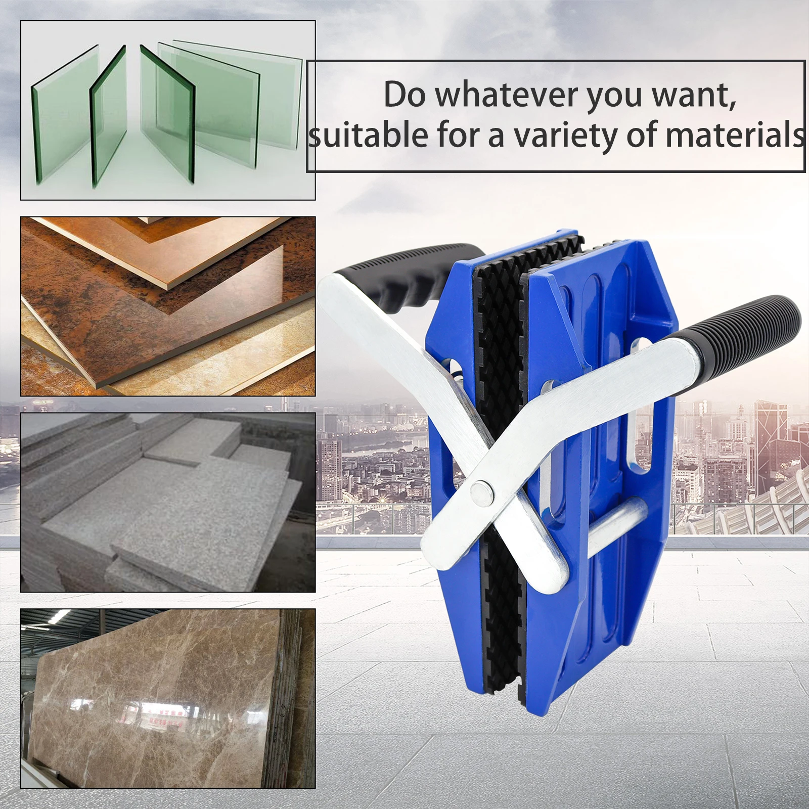 

2Pack Double-Handed Carrying Clamps,Stone Ceramic Plate Lifter,Scissor Gripper Handling Lifting Tool for Glass/Granite Marble