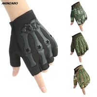 novelty ghost claw tactical half finger gloves cycling fitness army military training non slip anti knife cut tactical gloves