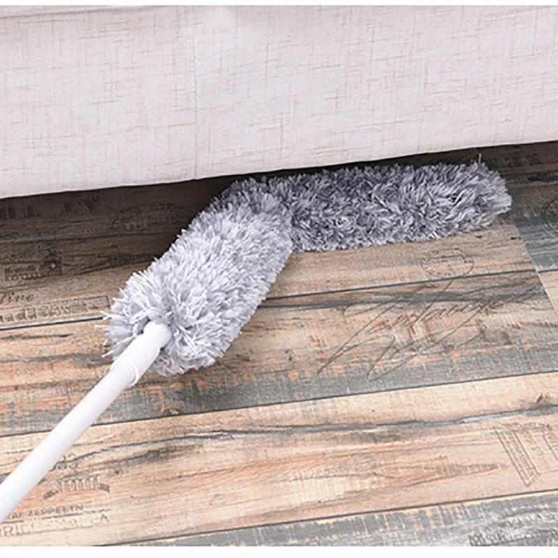 

1Pcs Practical Curved Long-Handled Duster Retractable Curved Lint-Free Fiber Dust Mites Clean Brush Household Furniturer