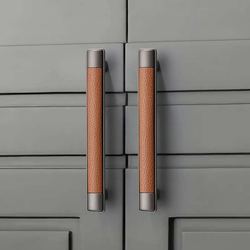 Простые ручки и из кожи цинкового сплава винтажные для шкафа/груди круглый