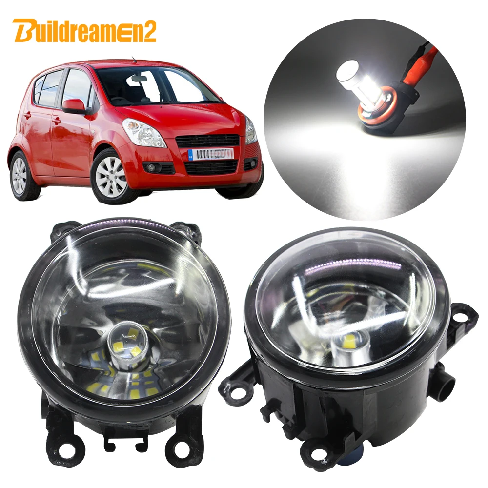 

Buildreamen2 For Suzuki Splash Hatchback Car H11 Fog Light Assembly Lampshade + Bulb 12V 2008 2009 2010 2011 2012 2013 2014 2015
