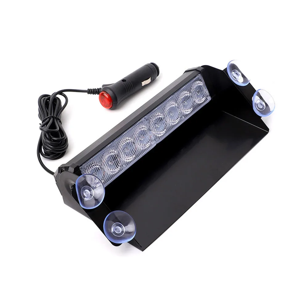 

Newest 8 LED Auto LED Emergency Lights 12V Dash Car Emergency Highlight Sucker Warning Flashing Fog Interior Lamp Durable
