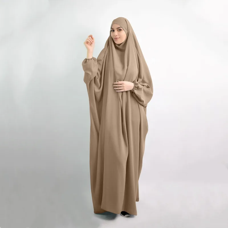 Vestido de oración Islam Ramadán para mujer, Eid femme, Abaya, Khamar, jilbeb, mujer musulmana, 1 pieza, bata larga Khimar, ropa turca para mujer, Niqab