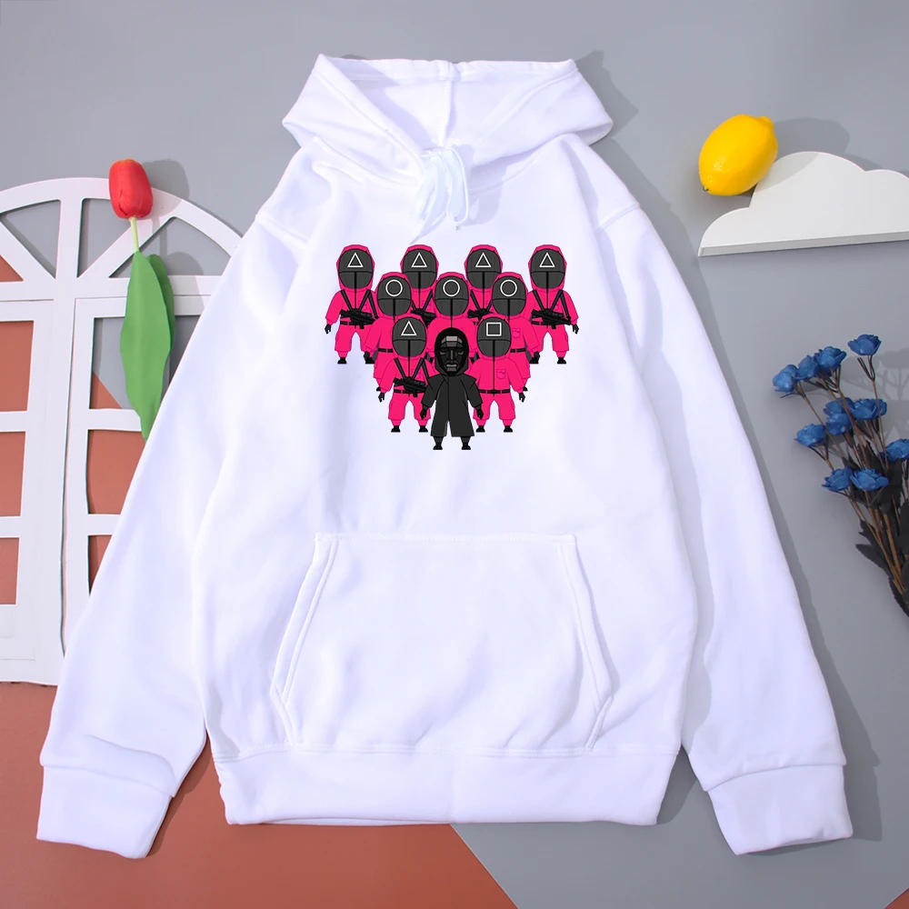 

Squid Game Cute Printed Women Hoodie Sweatshirt 2021 Autumn Fleece Hoodies Korean TV Series Sweatshirt Hip Hop Femme Streetwear