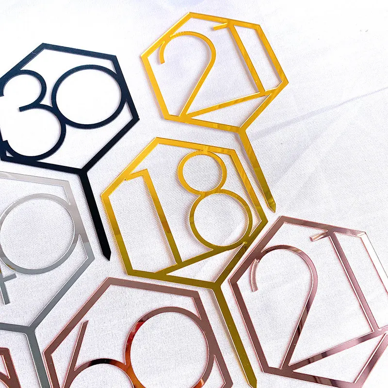 Новинка алмазные украшения для торта на день рождения 18 21 30 акриловые розовые