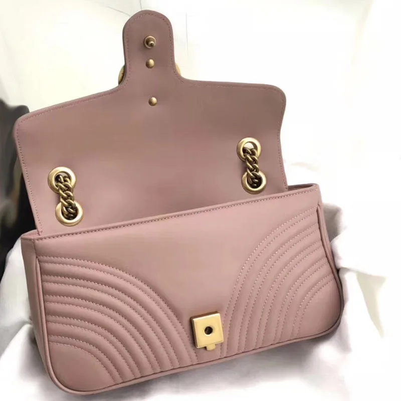 

Luxury women handbag High quality chains shoulder crossbody bags real leather Fashion female messenger Heart-shaped suture bags