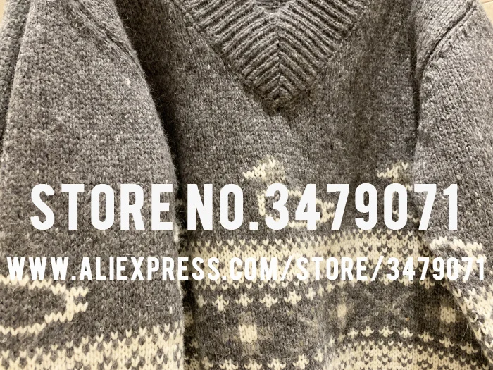 Ladies Duck Pattern V-neck Turtleneck Knit Autumn Winter High Quality Cashmere Wool Blend Casual Women's Loose Sweater