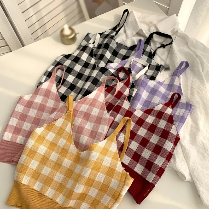 Женские сексуальные укороченные топы с V-образным вырезом милый Вязаный топ