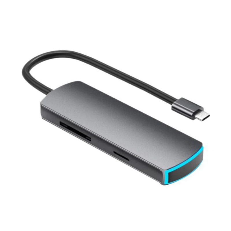 

Док-станция 6 в 1, совместимая с HDMI, кабель Ethernet PD, RJ45