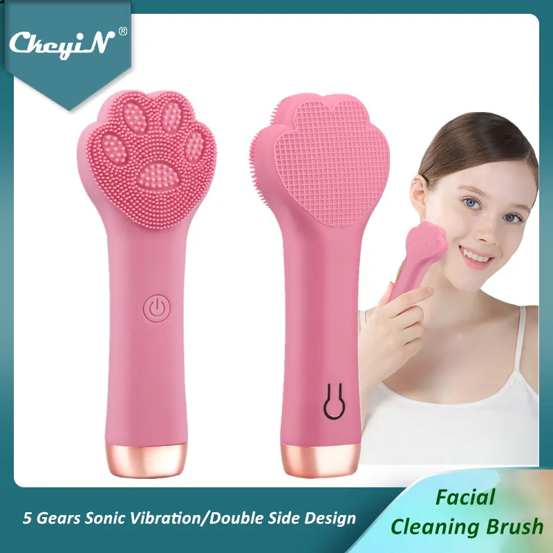 

CkeyiN Sonic Facial Cleansing Brush Silicone Vibration Waterproof Face Scrubber Deep Cleaning Gentle Exfoliating Massaging 51