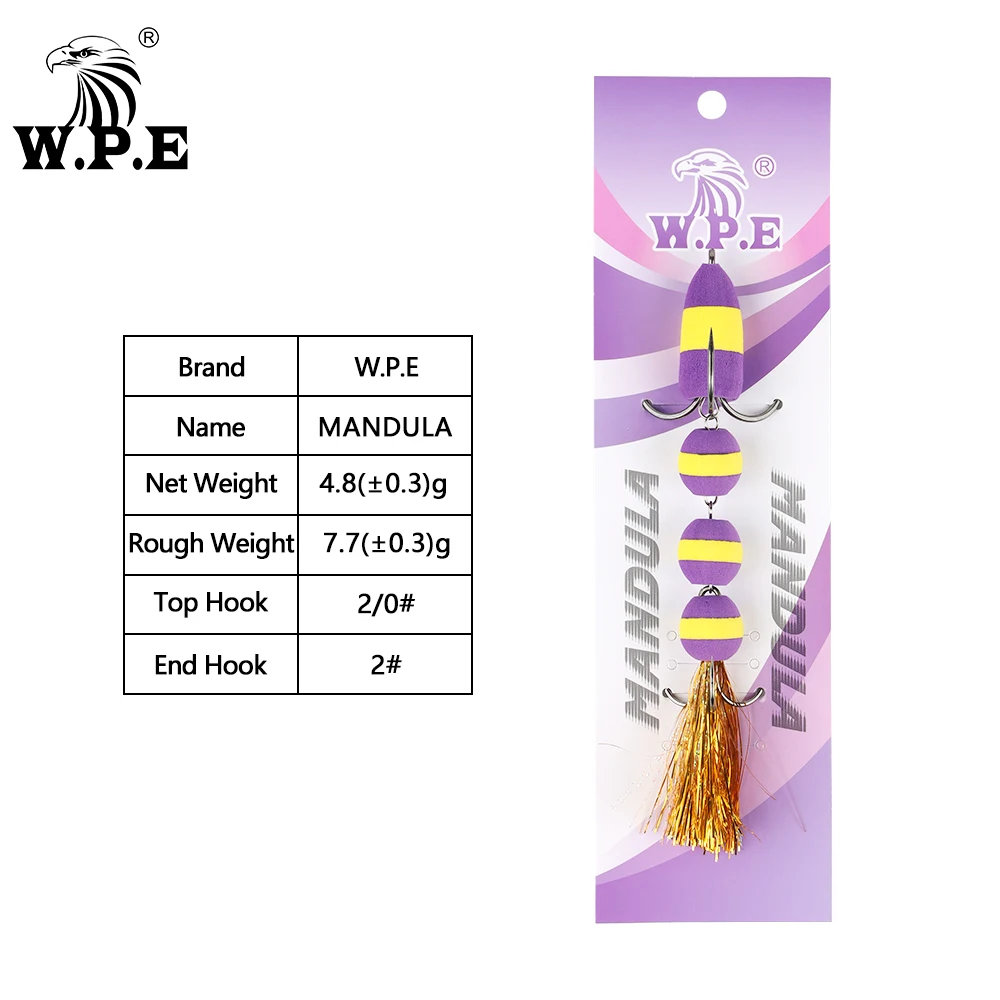 W.P.E Fishing Lure Size L Multicolor Soft Artificial Bass Tackle Wobblers Swim Bait Pesca New MANDULA | Спорт и развлечения