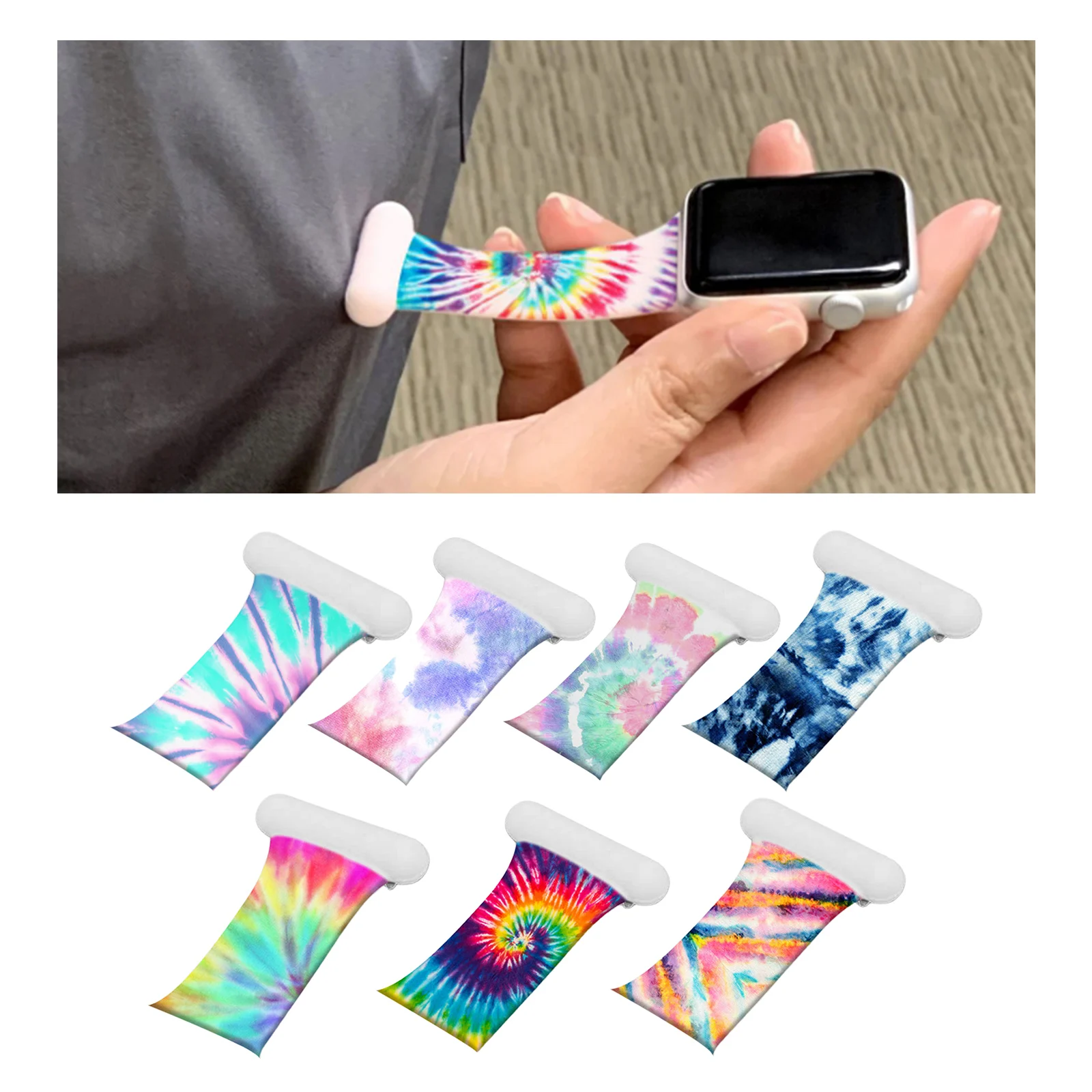 

Браслет для медсестер, совместимый с Apple Watch Fob с подвесной брошью на булавке