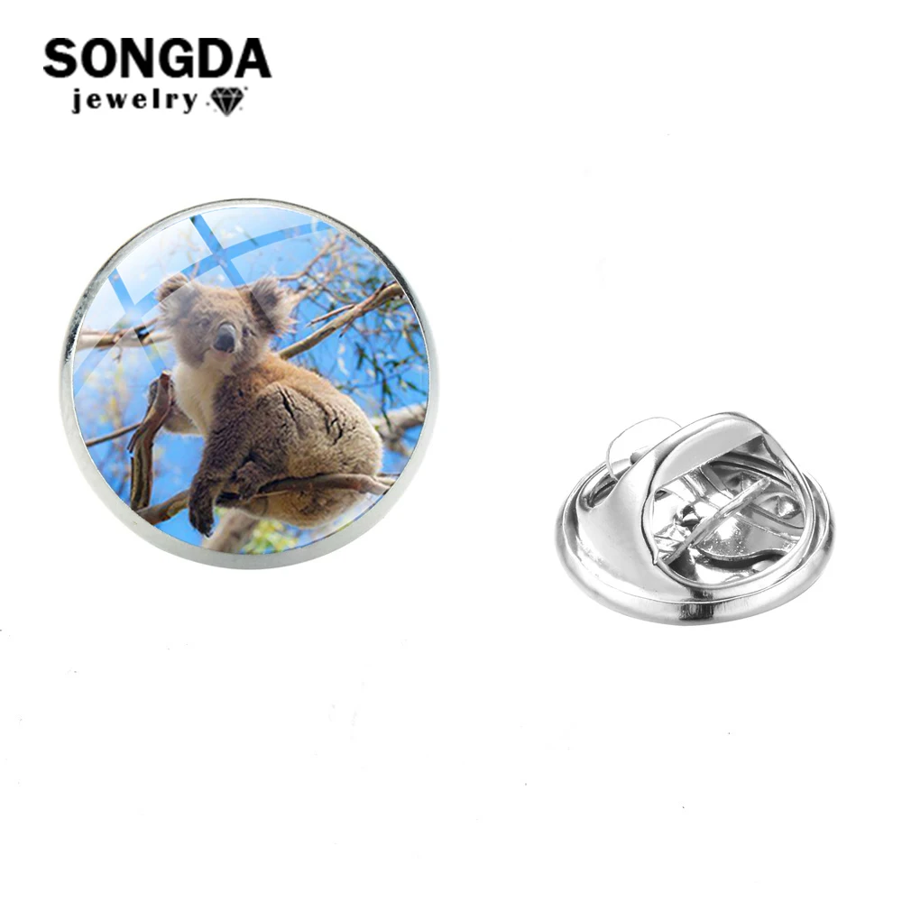 SONGDA Nature коала медведь искусство фото булавки для лацканов ручной работы