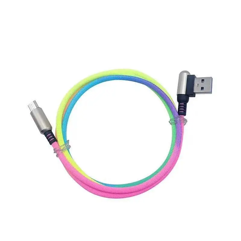 USB Led Light мобильный игровой кабель для android устройств usb type C samsung S9 S8 Plus Кабель